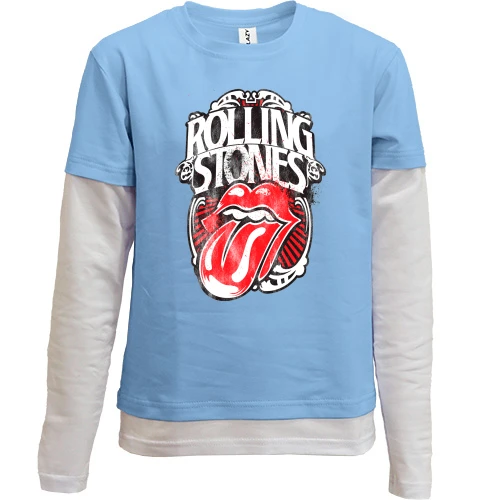 Комбинированный детский лонгслив, желтый, Rolling Stones ART