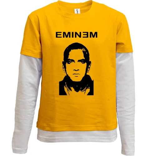 Комбинированный детский лонгслив Eminem (с силуэтом)