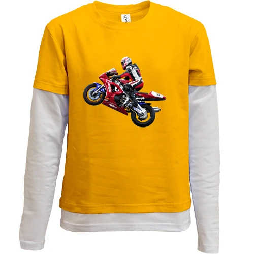 Комбинированный детский лонгслив Yamaha Bike