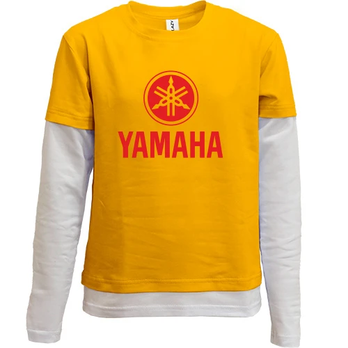 Комбинированный детский лонгслив с лого Yamaha