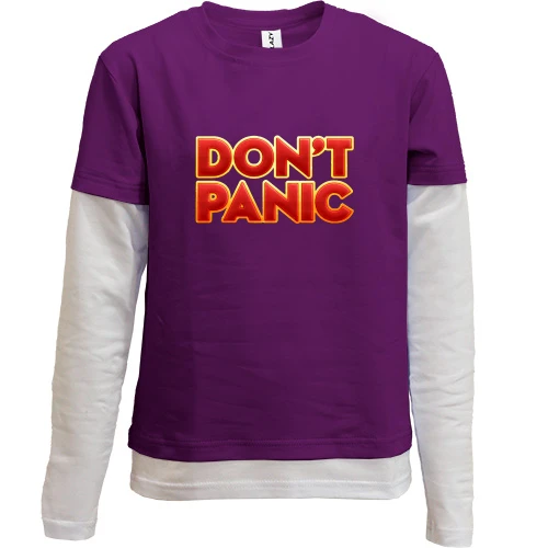 Комбинированный детский лонгслив don't panic