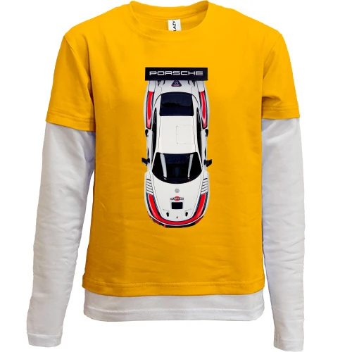 Комбинированный детский лонгслив с Porsche