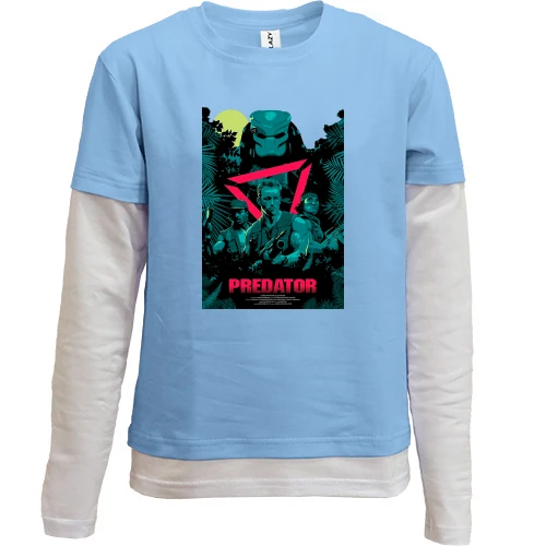 Комбинированный детский лонгслив, желтый, с Predator