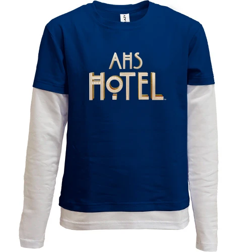 Комбинированный детский лонгслив, Синий, AHS Hotel (American Horror Story)