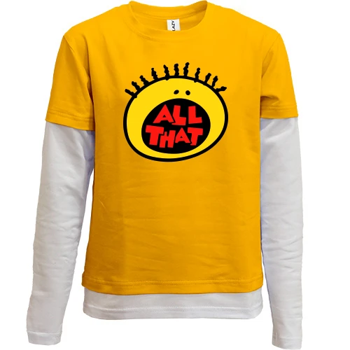 Комбинированный детский лонгслив, Синий, All That