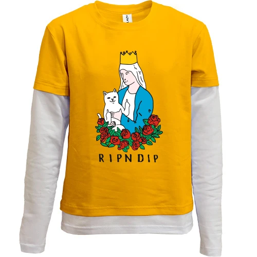 Комбинированный детский лонгслив RIPNDIP Style King