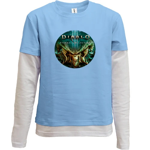 Комбінований дитячий лонгслів, Синій, Diablo - Eternal Collection