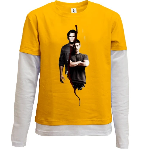Комбинированный детский лонгслив Supernatural - Sam&Dean