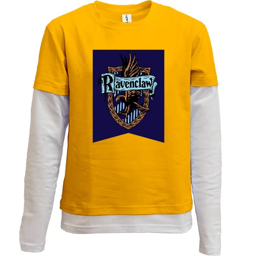 Комбинированный детский лонгслив с гербом Ravenclaw (Harry Potter)