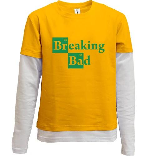 Комбінований дитячий лонгслів, жовтий, Breaking Bad