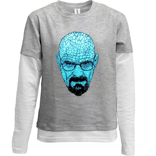 Комбінований дитячий лонгслів, жовтий, Breaking Bad - Хайзенберг