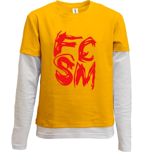 Комбинированный детский лонгслив FCSM