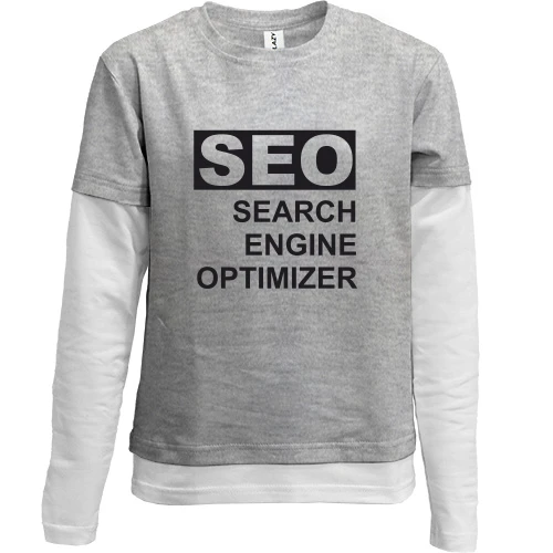 Комбинированный детский лонгслив, серый, SEO оптимизатор