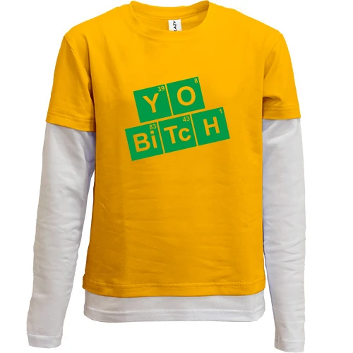 Комбинированный детский лонгслив You bitch