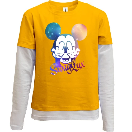 Комбинированный детский лонгслив Swag Lux