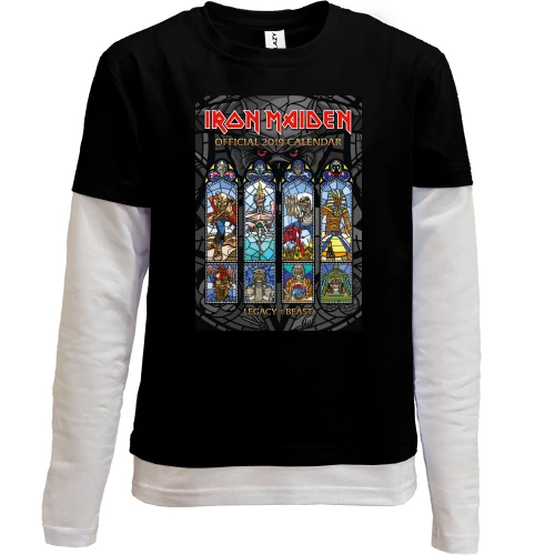 Комбінований дитячий лонгслів, чорний, Iron Maiden - Legacy of the Beast (2)
