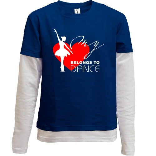 Комбінований дитячий лонгслів My belongs to dance
