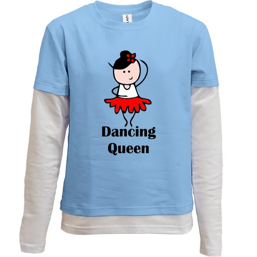 Комбінований дитячий лонгслів Dancing queen