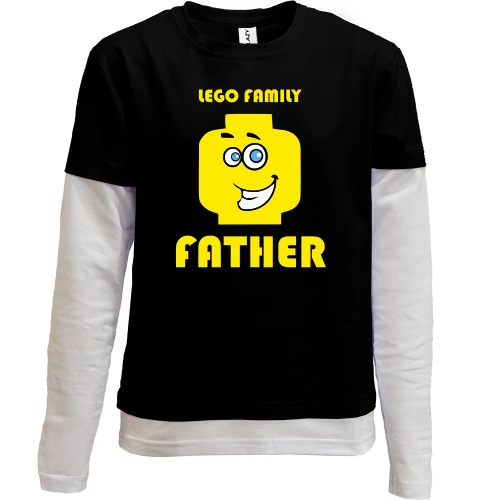 Комбинированный детский лонгслив Lego Family - Father