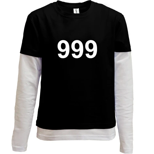 Комбинированный детский лонгслив 999