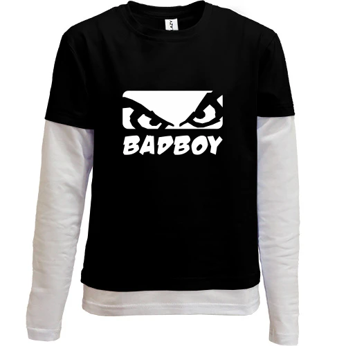 Комбинированный детский лонгслив Bad boy (Mix Fight)