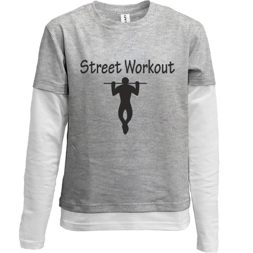 Комбинированный детский лонгслив, желтый, Workout