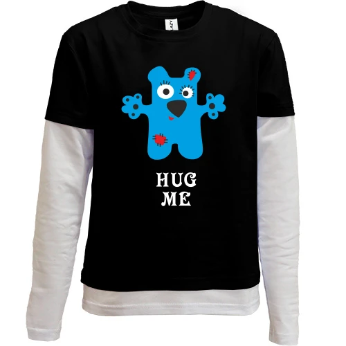 Комбинированный детский лонгслив Hug me Медведь