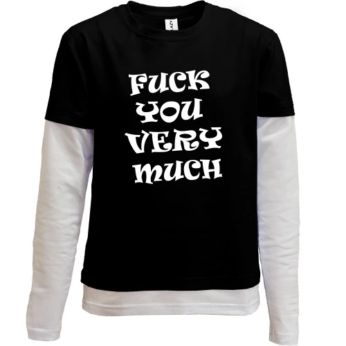 Комбинированный детский лонгслив F*ck You Very Much