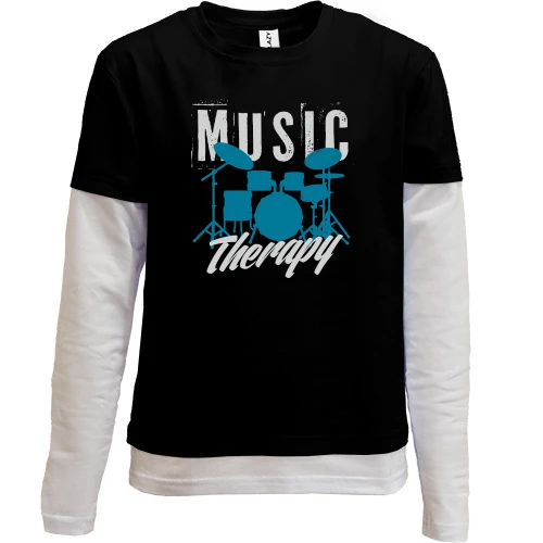 Комбінований дитячий лонгслів Music Therapy