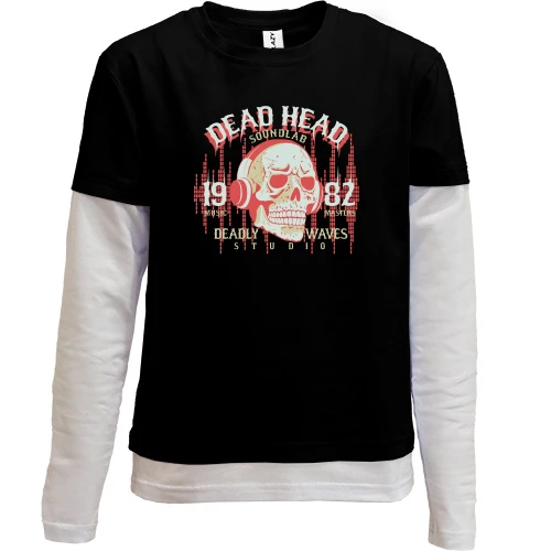 Комбинированный детский лонгслив Dead Head Soundlab