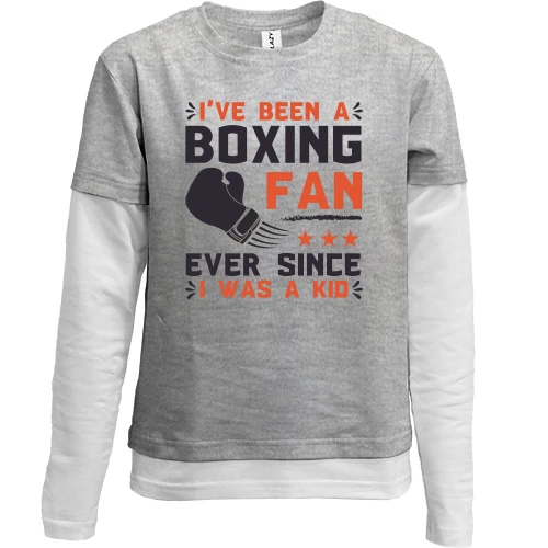 Комбинированный детский лонгслив Boxing fan