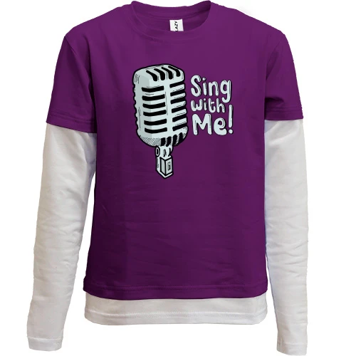 Комбинированный детский лонгслив Sing with me