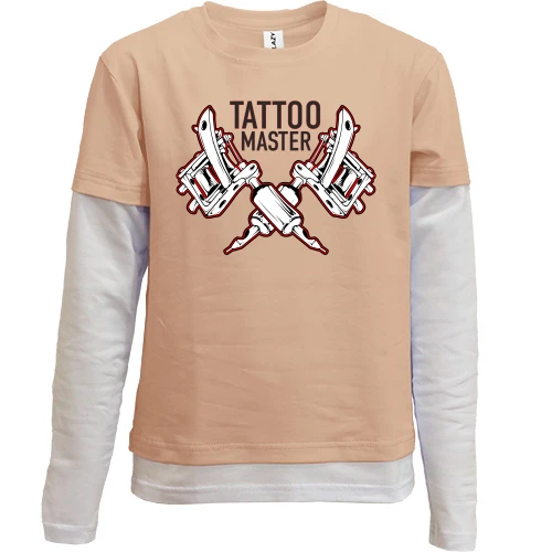 Комбинированный детский лонгслив, желтый, TATTOO MASTER
