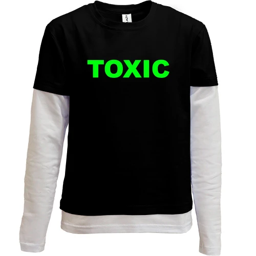 Комбинированный детский лонгслив TOXIC