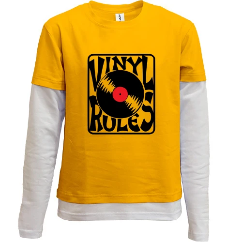 Комбинированный детский лонгслив Vinyl Rules (2)