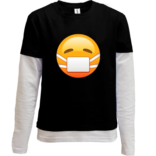 Комбінований дитячий лонгслів Mask emoticon