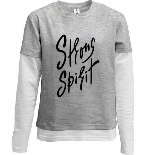 Комбинированный детский лонгслив Strong spirit