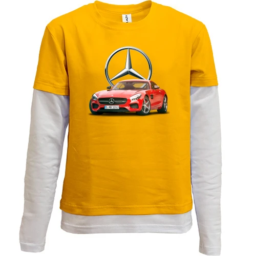 Комбінований дитячий лонгслів Mercedes AMG GT