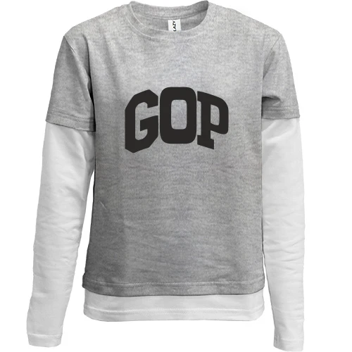 Комбинированный детский лонгслив GOP