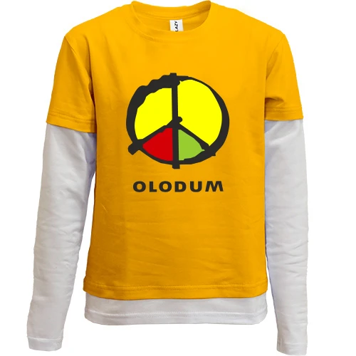 Комбинированный детский лонгслив, желтый, Olodum