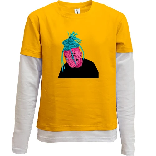 Комбинированный детский лонгслив Morgenstern fan artaMorgenstern with blue dreadlocks art