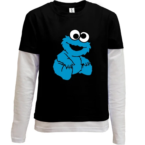 Комбинированный детский лонгслив Blue creation