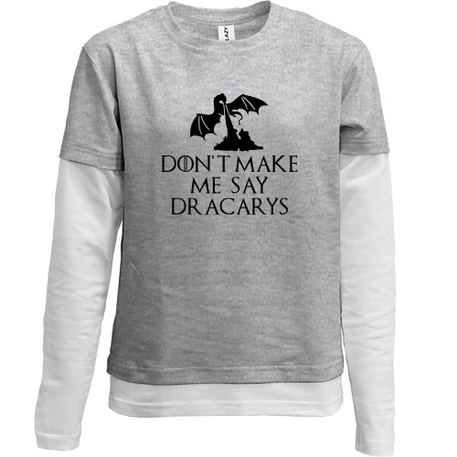Комбинированный детский лонгслив Don't make me say Dracarys