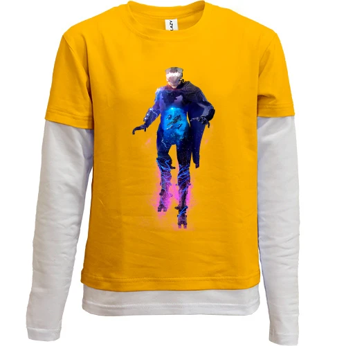 Комбинированный детский лонгслив, желтый, Anthem supportingart storm