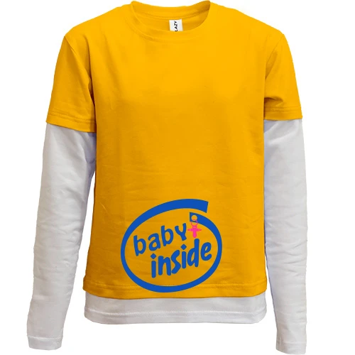 Комбинированный детский лонгслив Baby Inside