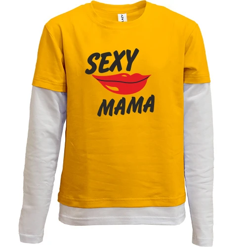 Комбінований дитячий лонгслів Sexy мама