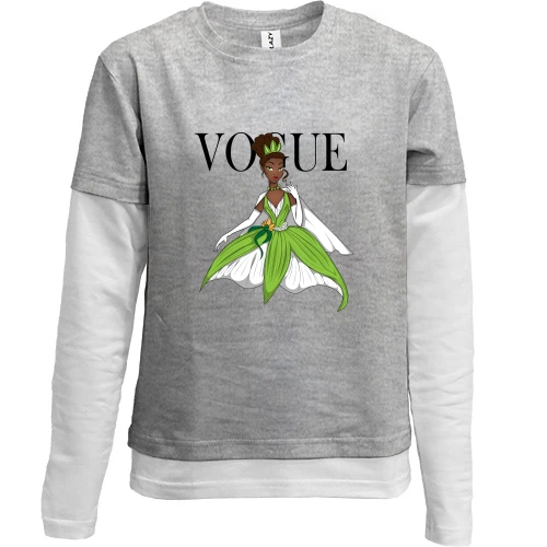 Комбинированный детский лонгслив, Серый, VOGUE Tiana