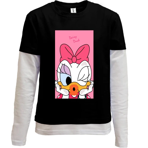 Комбинированный детский лонгслив Daisy duck baby