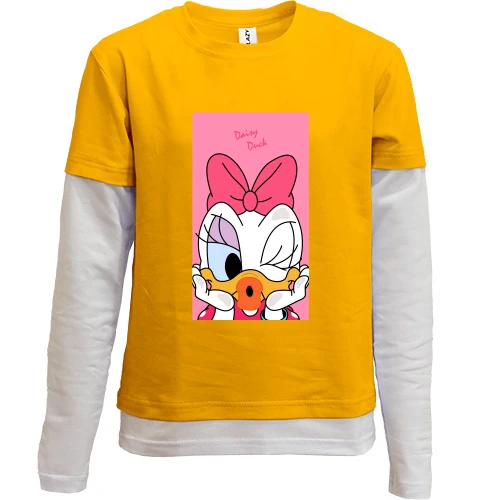 Комбинированный детский лонгслив Daisy Duck baby.