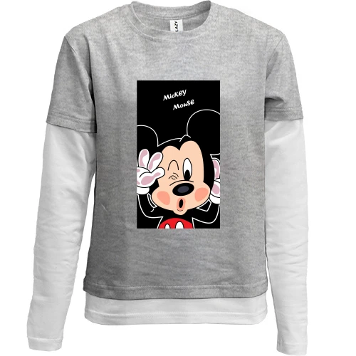 Комбинированный детский лонгслив Mickey mouse baby